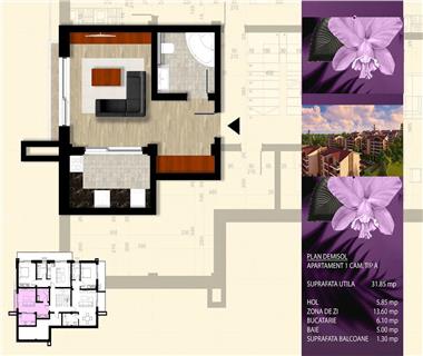 apartament nou 1 camere de vanzare bucium Iasi