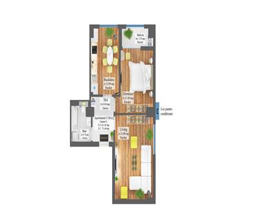 Apartament Nou 2 camere  de vanzare  Frumoasa