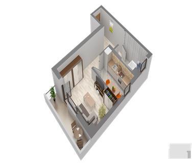 Apartament Nou 1 camere  de vanzare  Galata