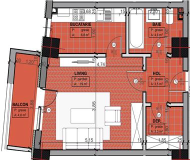 Apartament Nou 1 camere  de vanzare  Gara