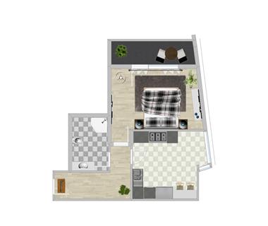 Apartament Nou 1 camere  de vanzare  Moara de Vant