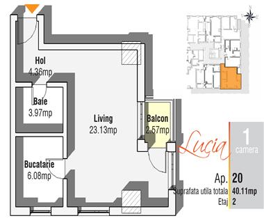 Apartament Nou 1 camere  de vanzare  Nicolina