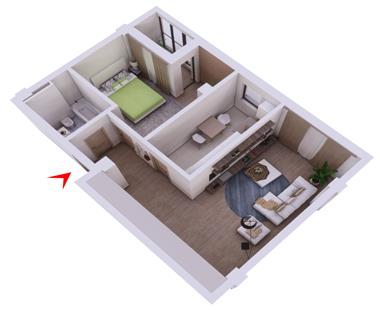 Apartament Nou 1 camere  de vanzare  Valea Lupului