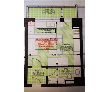Apartament Nou 1 camere  de vanzare  Tatarasi