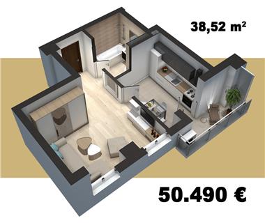 apartament nou 1 camere de vanzare tudor vladimirescu Iasi
