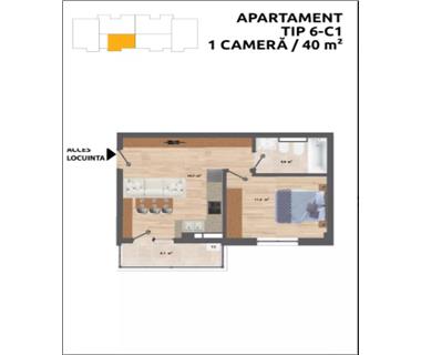 Apartament Nou 1 camere  de vanzare  C.U.G  Valea Adanca