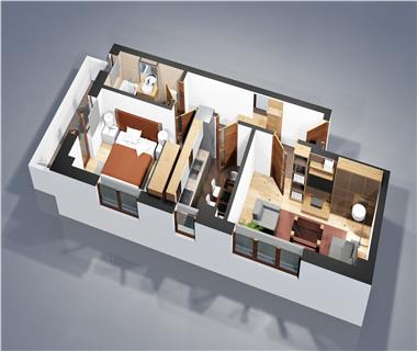 Apartament Nou 2 camere  de vanzare  Bularga Baza III