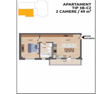 Apartament Nou 2 camere  de vanzare  C.U.G  Valea Adanca