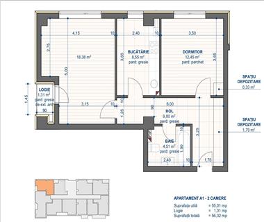 Apartament Nou 2 camere  de vanzare  C.U.G.