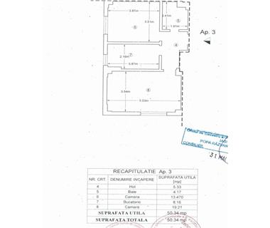 Apartament Nou 2 camere  de vanzare  Centru  Sfantul Lazar