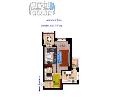 Apartament Nou 2 camere  de vanzare  Copou