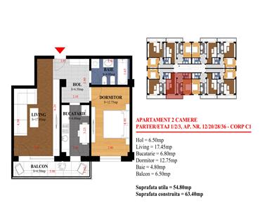 Apartament Nou 2 camere  de vanzare  Galata