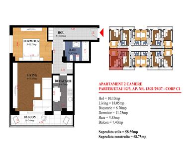 Apartament Nou 2 camere  de vanzare  Galata