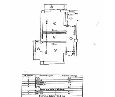 Apartament Nou 2 camere  de vanzare  Galata