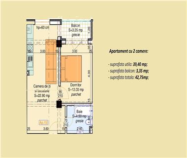 Apartament Nou 2 camere  de vanzare  Popas Pacurari