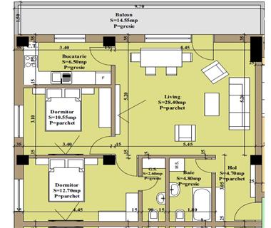 Apartament Nou 3 camere  de vanzare  Popas Pacurari