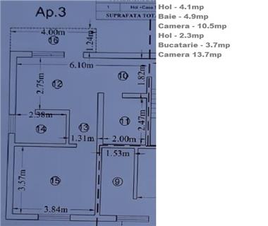Apartament Nou 2 camere  de vanzare  Rediu