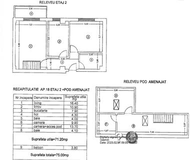 Apartament Nou 3 camere  de vanzare  Bucium - Hlincea