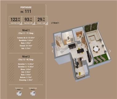 Apartament Nou 3 camere  de vanzare  Centru