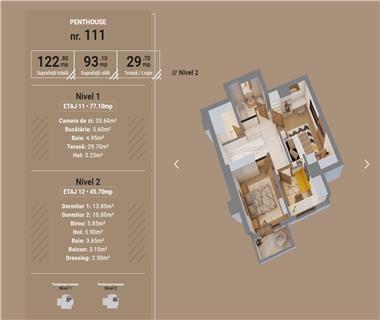 Apartament Nou 3 camere  de vanzare  Centru