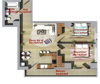 Apartament Nou 3 camere  de vanzare  Podu Ros