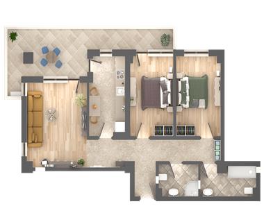 Apartament Nou 3 camere  de vanzare  Podu Ros