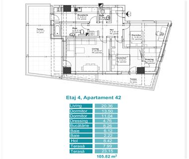 Apartament Nou 3 camere  de vanzare  Tatarasi