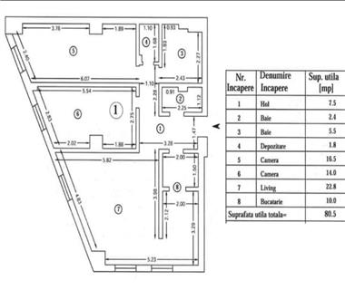 Apartament Nou 3 camere  de vanzare  Tatarasi