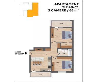 Apartament Nou 3 camere  de vanzare  C.U.G  Valea Adanca