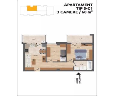 Apartament Nou 3 camere  de vanzare  C.U.G  Valea Adanca